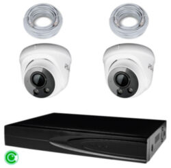 Комплект видеонаблюдения IP 8Мп  KIT-A802IP-ST 2 камеры для помещения, аналитика, детекция человека, область вторжения