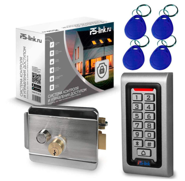 Комплект СКУД KIT-S601EM-WP-SL на 1 дверь, кнопочная панель, 125кГц EM-Marine, замок aisi304