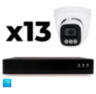 Комплект IP-видеонаблюдения KIT-A413IP-POE 4 Мп, 13 купольных IP-камер, NVR, 16 PoE портов
