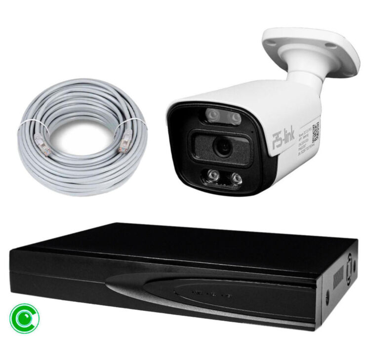 Комплект видеонаблюдения IP 8Мп KIT-C801IP-ST 1 камера для улицы, умная аналитика, детекция человека, детекция автомобиля, область вторжения