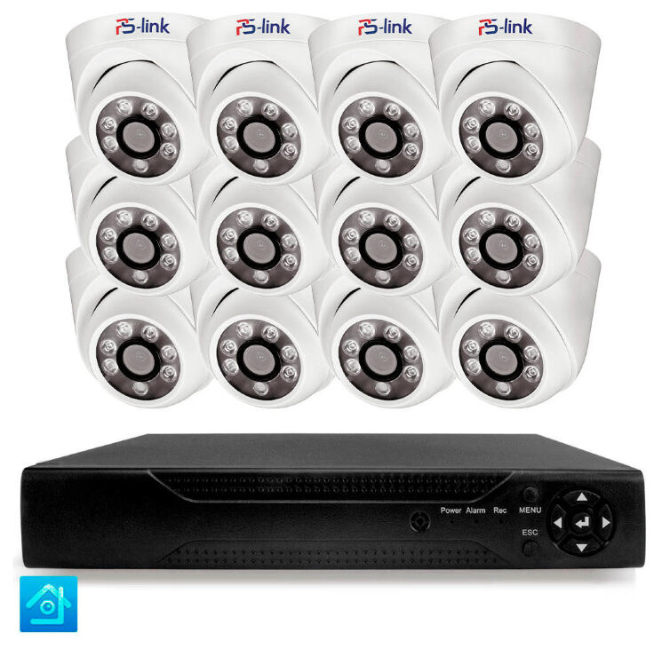 Комплект видеонаблюдения AHD 5Мп KIT-A512HD 12 камер для помещения, ночная съемка, датчик движения