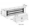 Комплект СКУД Undino KIT-ACP101MF-180 эл. магнитный замок 180кг, RFID