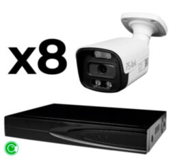 Комплект видеонаблюдения IP 8Мп  KIT-C808IP-ST 8 камер для улицы, умная аналитика, детекция человека, детекция автомобиля, область вторжения