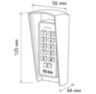 Козырёк для панели доступа PS-K33EM коричневый, PETG пластик, защита от дождя и пыли PETG