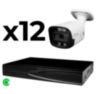 Комплект видеонаблюдения IP 8Мп KIT-C812IP-ST 12 камер для улицы, умная аналитика, детекция человека, детекция автомобиля, область вторжения