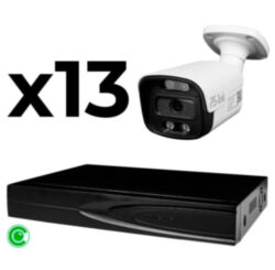 Комплект видеонаблюдения IP 8Мп  KIT-C813IP-ST 13 камер для улицы, умная аналитика, детекция человека, детекция автомобиля, область вторжения
