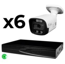Комплект видеонаблюдения IP 5Мп  KIT-C506IP-ST 6 камер для улицы, аналитика, детекция человека, детекция автомобиля, область вторжения