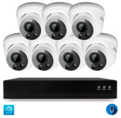 Комплект видеонаблюдения IP 5Мп  KIT-A507IPM-POE 7 камер с микрофоном для помещения, питание PoE, ночная съёмка