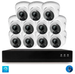 Комплект видеонаблюдения IP 5Мп  KIT-A511IPM-POE 11 камер с микрофоном для помещения, питание PoE, ночная съёмка