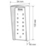 Козырёк для панели доступа PS-T1202EM-WP-W серый, PETG пластик, защита от дождя и пыли