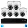 Комплект видеонаблюдения IP 8Мп KIT-A806IPM-POE 6 камер с микрофоном для помещения, питание PoE, ночная съёмка