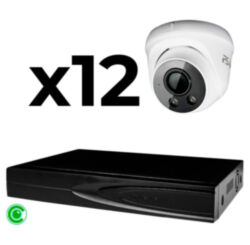 Комплект видеонаблюдения IP 8Мп  KIT-A812IP-ST 12 камер для помещения, аналитика, детекция человека, область вторжения