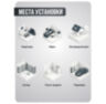 Комплект видеонаблюдения IP 5Мп KIT-A505IP-ST 5 камер для помещения, аналитика, детекция человека, область вторжения