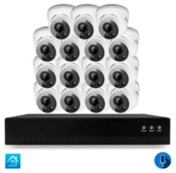 Комплект видеонаблюдения IP 8Мп  KIT-A815IPM-POE 15 камер с микрофоном для помещения, питание PoE, ночная съёмка