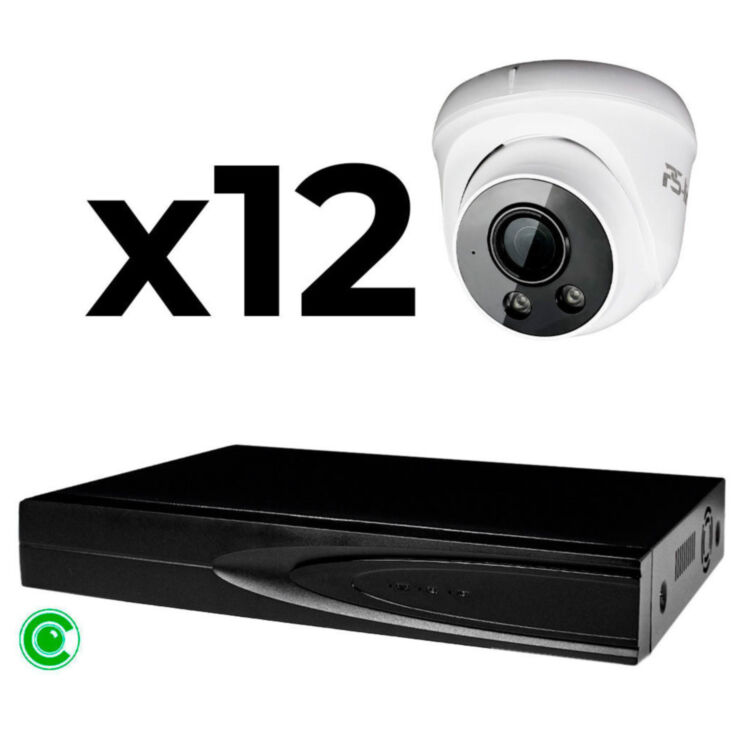 Комплект видеонаблюдения IP 5Мп KIT-A512IP-ST 12 камер для помещения, аналитика, детекция человека, область вторжения