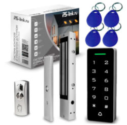 Система СКУД  KIT-T1202EM-WP-W-350LED электромагнитный замок 350 кг, панель WIFI сенсорная, 2000 ключей, всепогодная