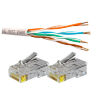 Кабель UTP4 cat.5E CU 80 метров UTP-CU80 с коннекторами RJ-45