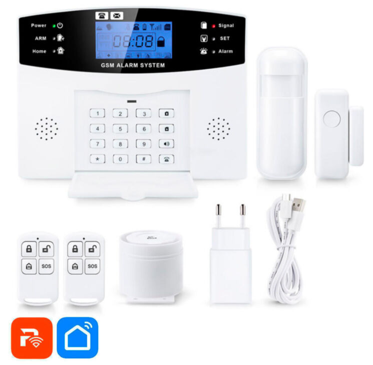 Охранная сигнализация WIFI/GSM PS-PG500-4GEU приложение для смартфона, до 200 беспроводных датчиков 433 МГц, 8 проводных зон